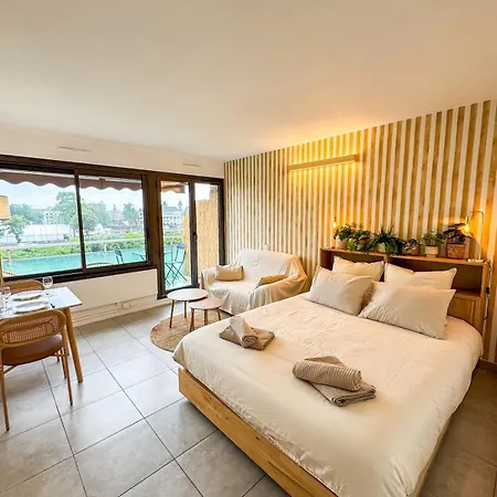 La Rive - 30m2 , Climatisation, Parking, Terrasse, Centre Et Thermes A Pied Apartament *