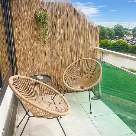 La Rive - 30m2 , Climatisation, Parking, Terrasse, Centre Et Thermes A Pied شقة داكس