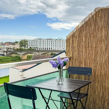 شقة La Rive - 30m2 , Climatisation, Parking, Terrasse, Centre Et Thermes A Pied داكس